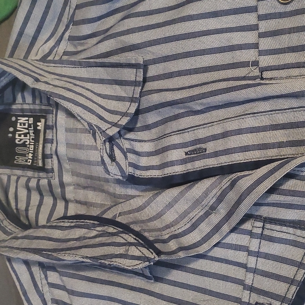 M.O. Seven originals Est MMV11 M07 size M men's  long sleeve button up s…